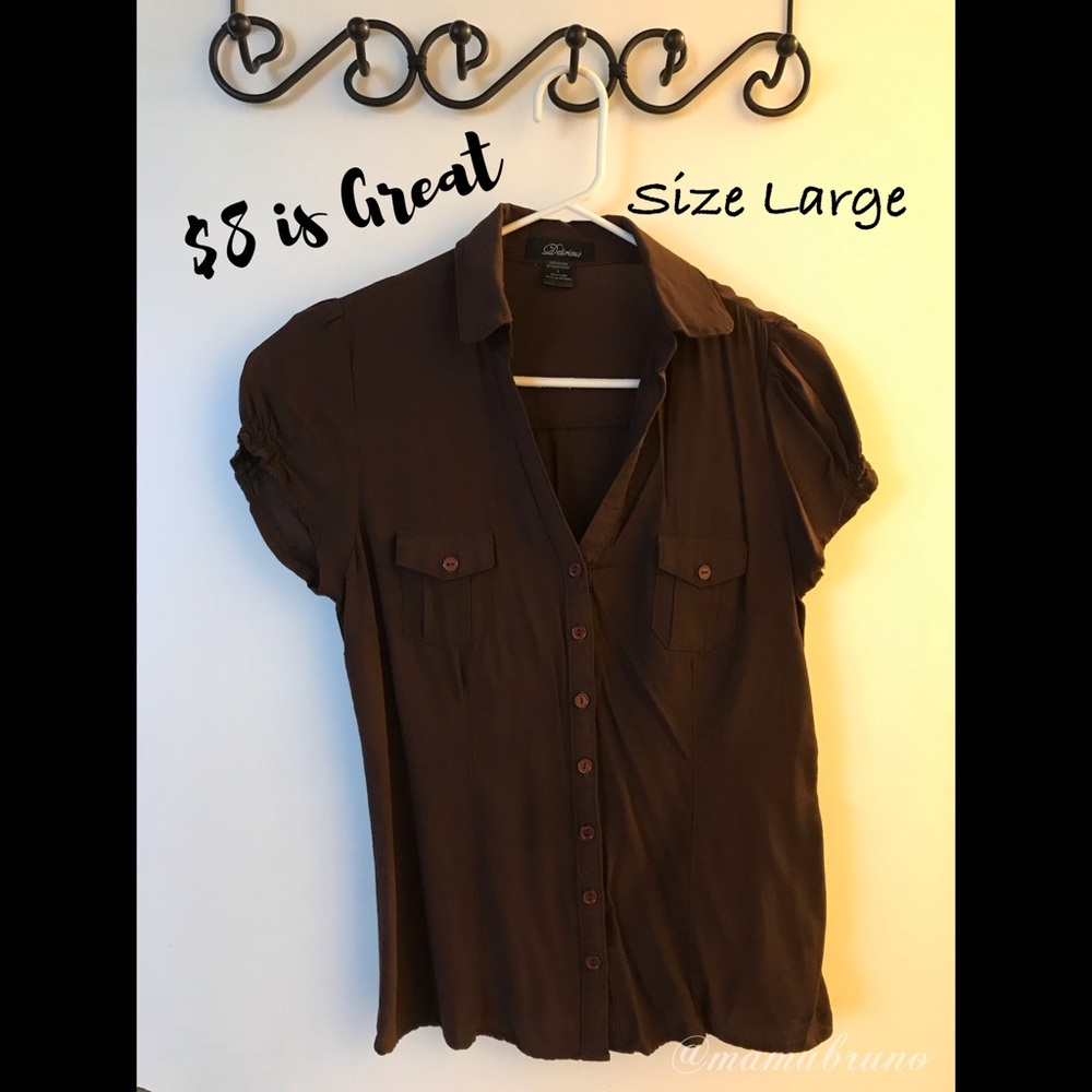 ▪️Brown Button Blouse▪️